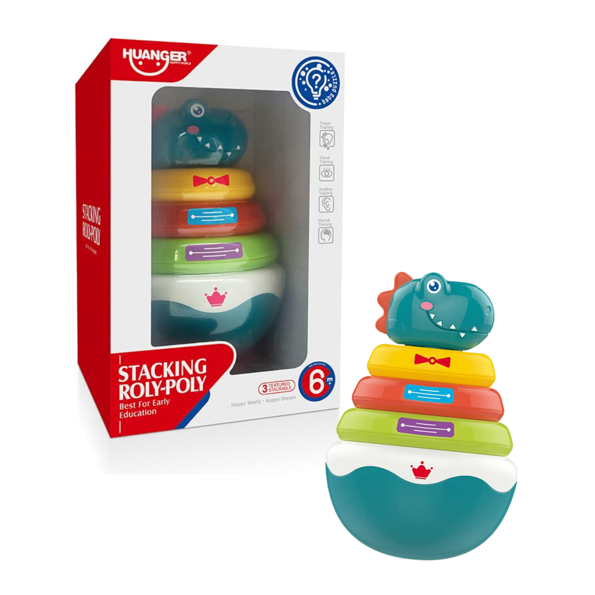 Huanger Stacking RolyPoly with Dino Head Shape Nesh Kids Store Sri