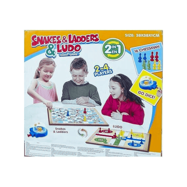 2 - in - 1 Snake & Ladder and Ludo Game Set (Ages 3+) - 2 - 4 Players - Nesh Kids Store