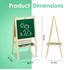 2 in 1 Wooden White Dry Erase Easel Board and Chalkboard - Nesh Kids Store