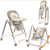 3 - in - 1 Multi - functional Baby Feeding High Chair with Swing - 806 - Nesh Kids Store