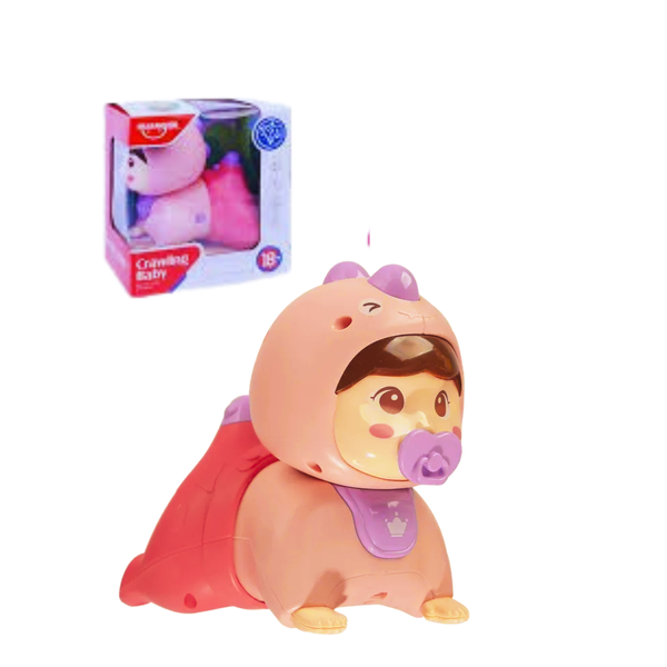 Musical Crawling Doll for Babies – Yellow & Pink