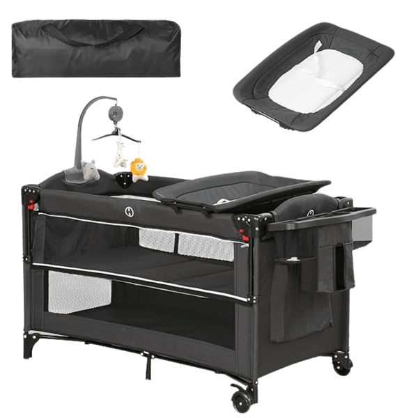 5 - in - 1 Bedside Travel Cot & Play Yard – All - in - One Baby Comfort & Convenience - Nesh Kids Store