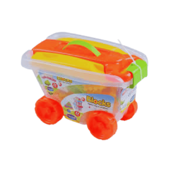 55 pcs Rolling Blocks Storage Cart 3+ - Nesh Kids Store