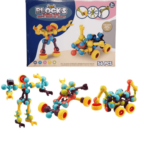 6 Pieces Robot Block Set – For Kids 3+ Years - Nesh Kids Store