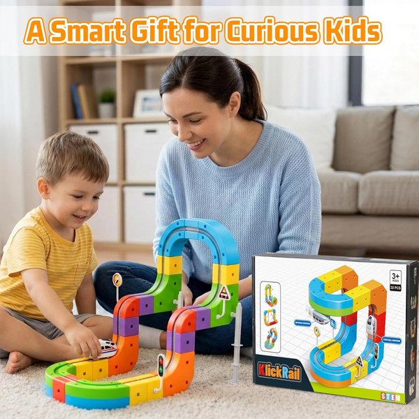 67 PCS KlickRail Electric Train Set – Flexible Race Track for Kids 3+ - Nesh Kids Store