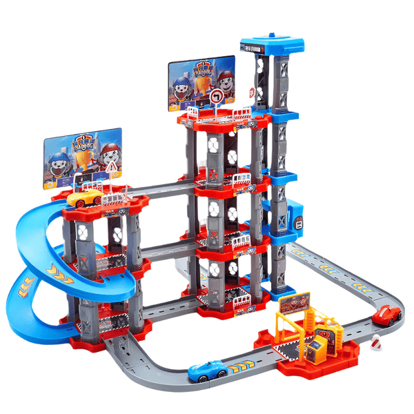 93 pcs DIY Rail Car Toy Parking Lot – City Highway Playset - Nesh Kids Store