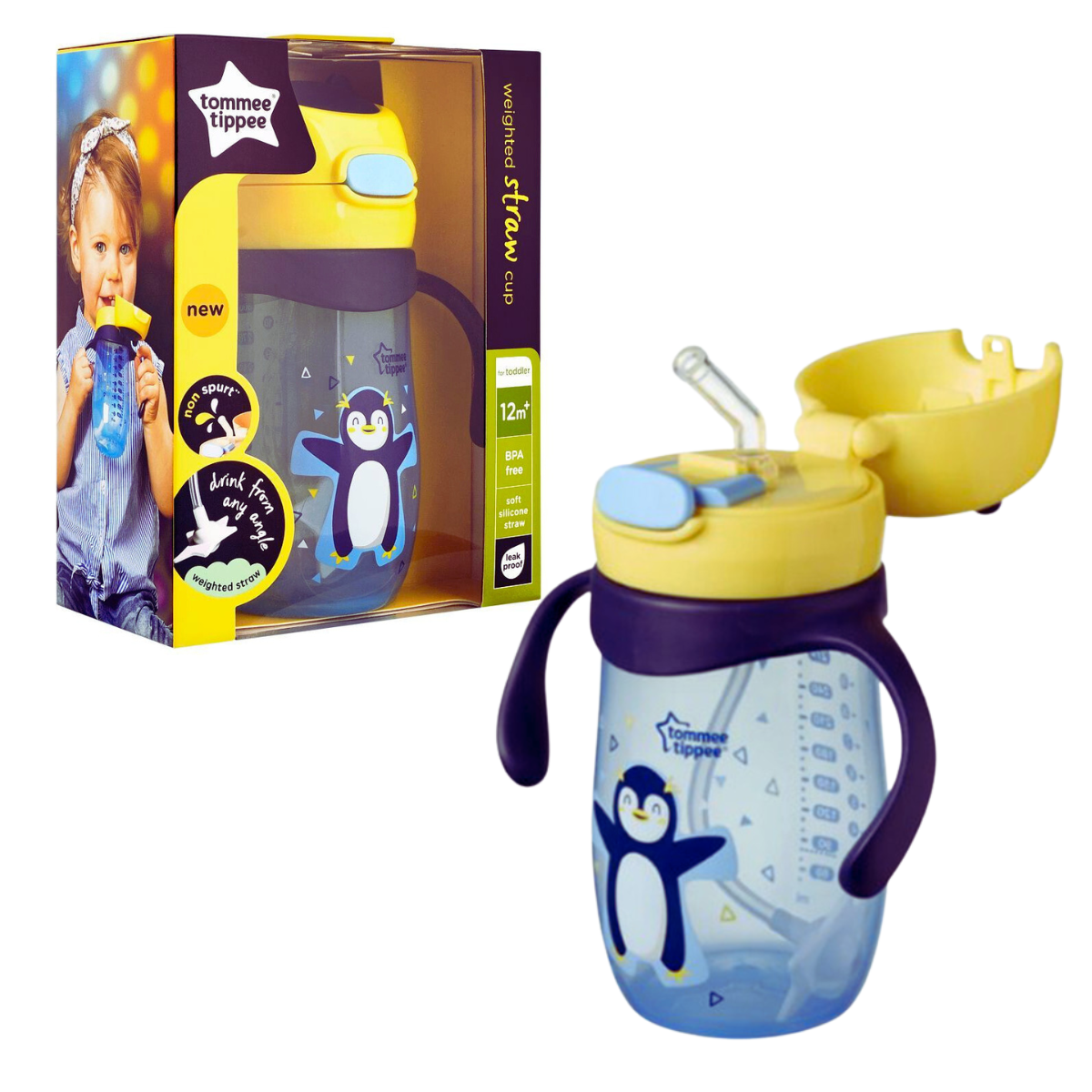 Tommee Tippee Weighted Straw Cup With Handle 300ml Nesh Kids Store
