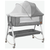 Baby Bedside Bassinet KJC‑1 - Grey - Nesh Kids Store