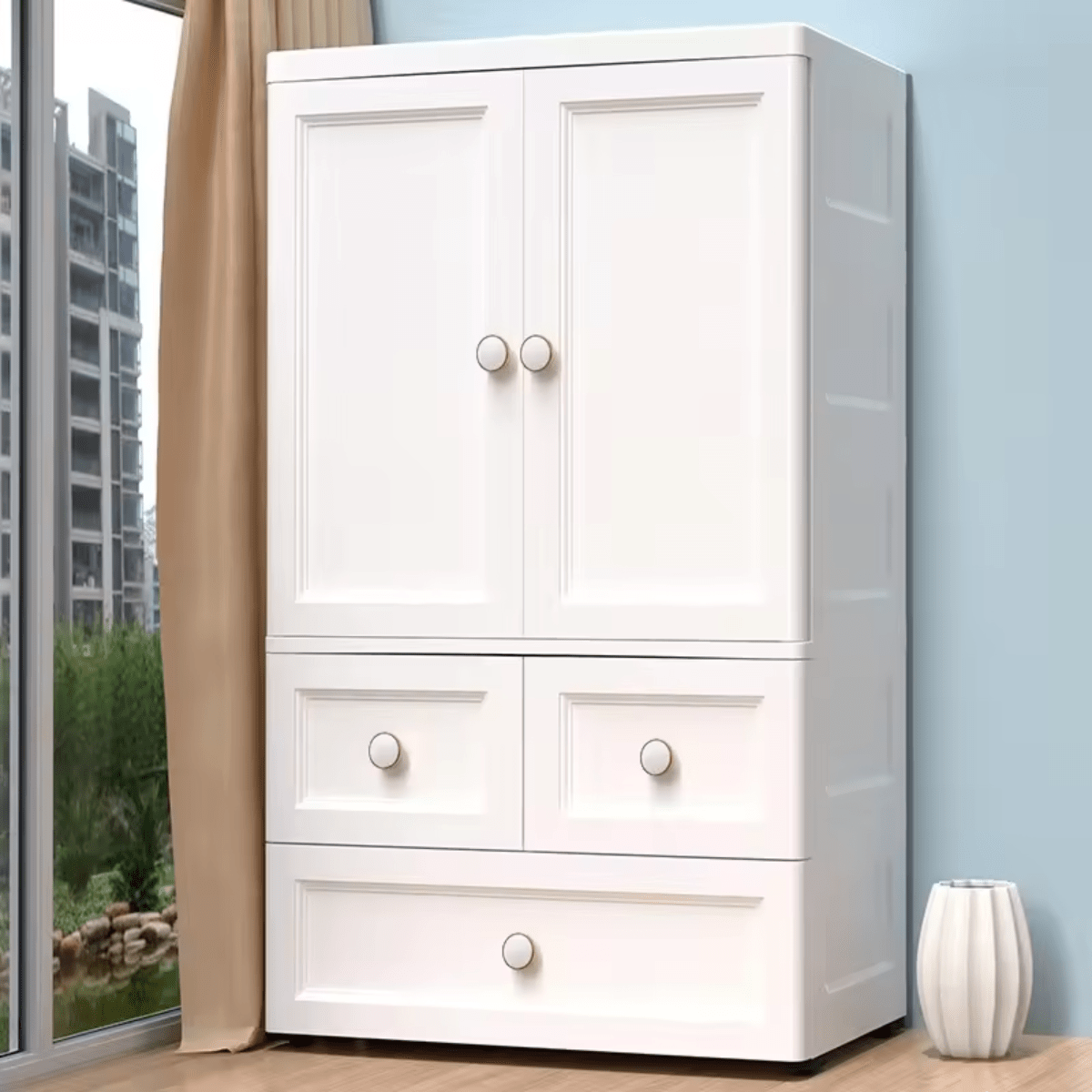 Baby Modern Drawers/Wardrobe D6523-White Nesh Kids Store Sri Lanka