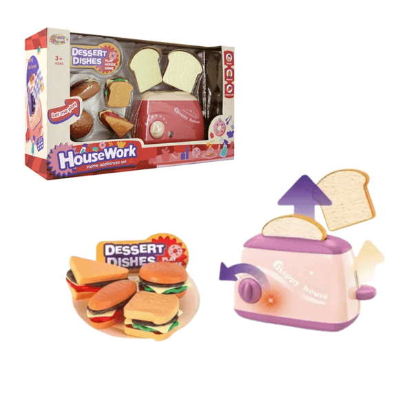 Battery Operated Toaster Food Set with Sound (3+) - Nesh Kids Store