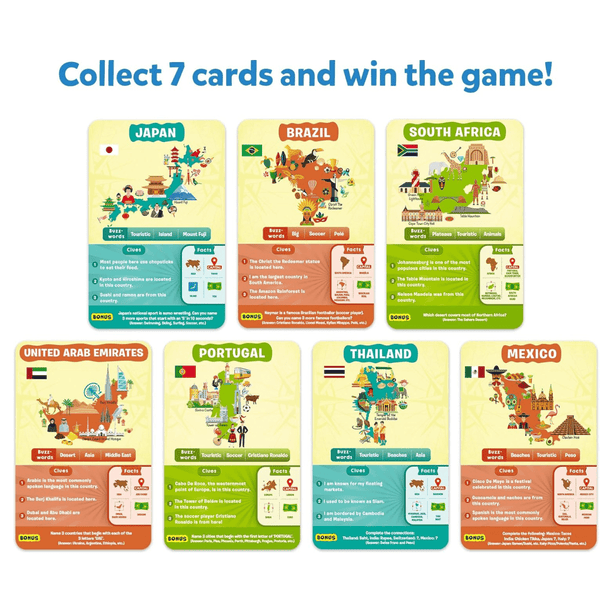 Guess in 10: Countries Of The World | Trivia card game (ages 8+) - Nesh Kids Store