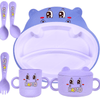 Happy Hippo Bamboo Dinnerware Feeding Set - Nesh Kids Store