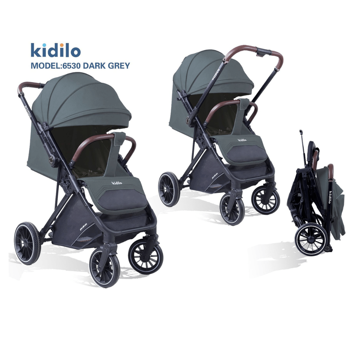 KIDILO BABY STROLLER LIGHT WEIGHT -Adjustable Handle both Side -6530 ...