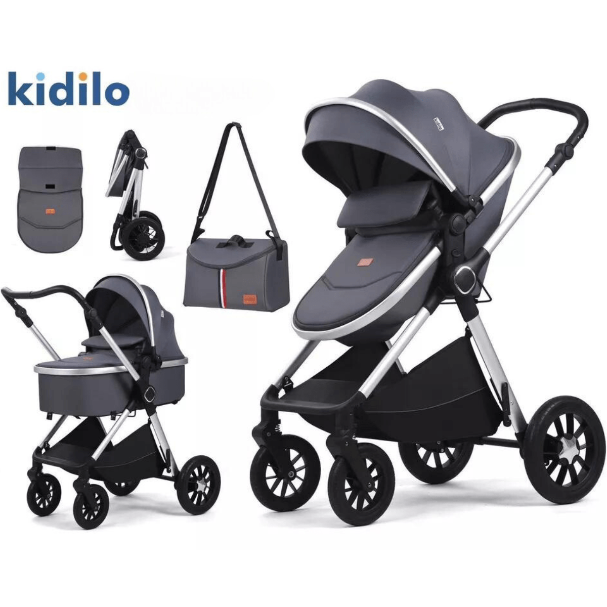 Kidilo Modern 3 in 1 Two Way Travel system Bassinet Stroller and Carry cot Nesh Kids Store Sri Lanka