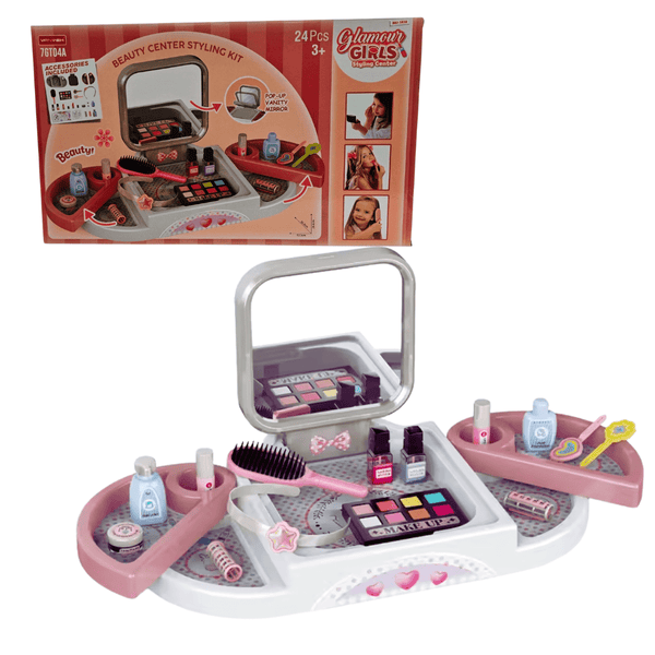 Kids Beauty Studio Play Set – 24 Pieces - Nesh Kids Store