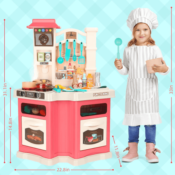 Kids Kitchen Playset with 44 PCS Accessories - Nesh Kids Store