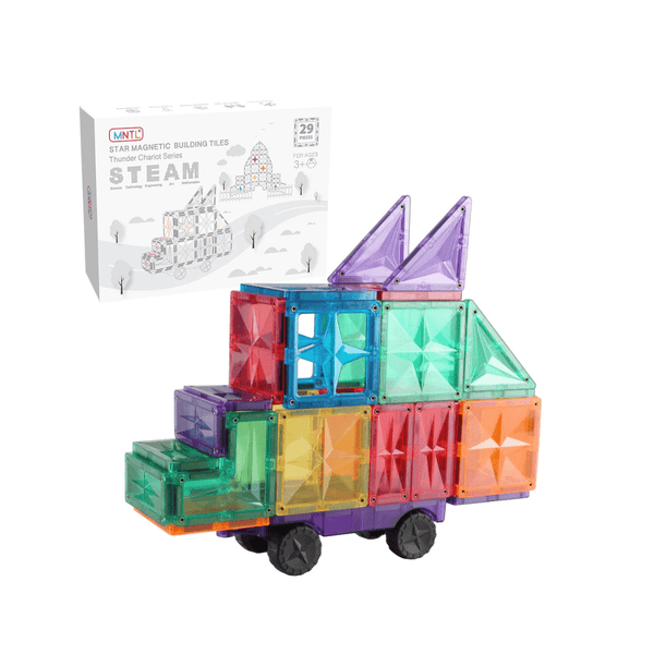 MNTL Magnetic Tiles 29pc Rainbow Set - Nesh Kids Store