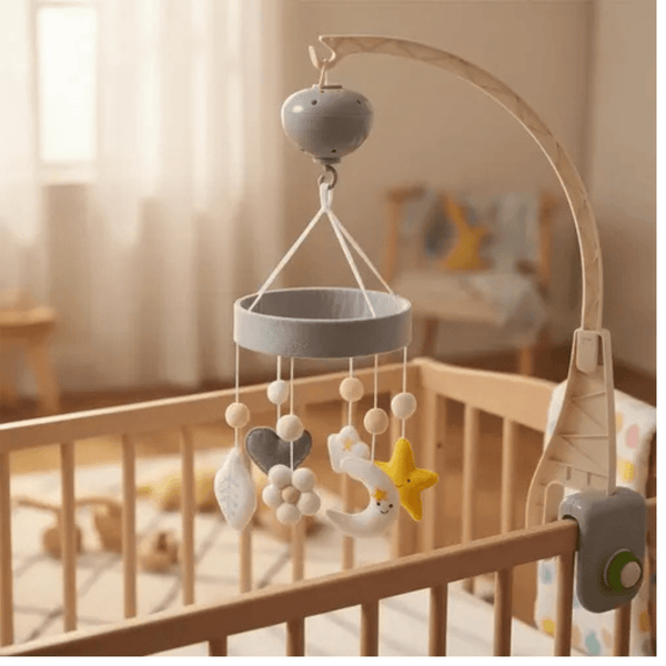 Musical Welcome To The World Cot Mobile – Cloud & Star Design - Nesh Kids Store