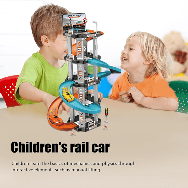 Racing Car Track Toy Set with Garage and Ramp - Nesh Kids Store