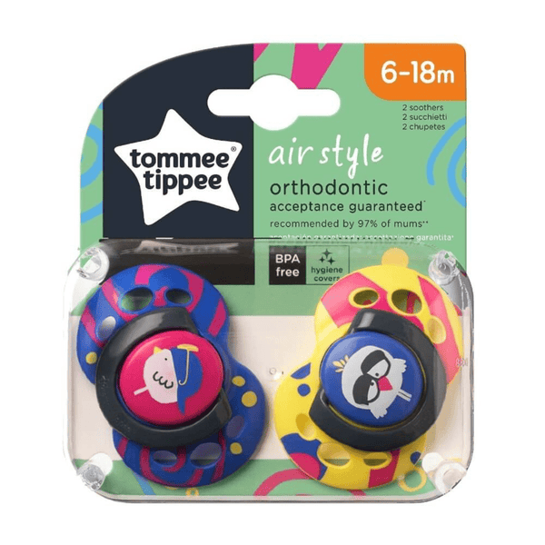Tommee Tippee 6–18m Air Style Soothers – Twin Pack - Nesh Kids Store