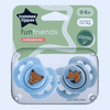 Tommee Tippee Fun Friend Soothers – Pack of 2 (0–6m) - Nesh Kids Store