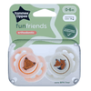 Tommee Tippee Fun Friend Soothers – Pack of 2 (0–6m) - Nesh Kids Store