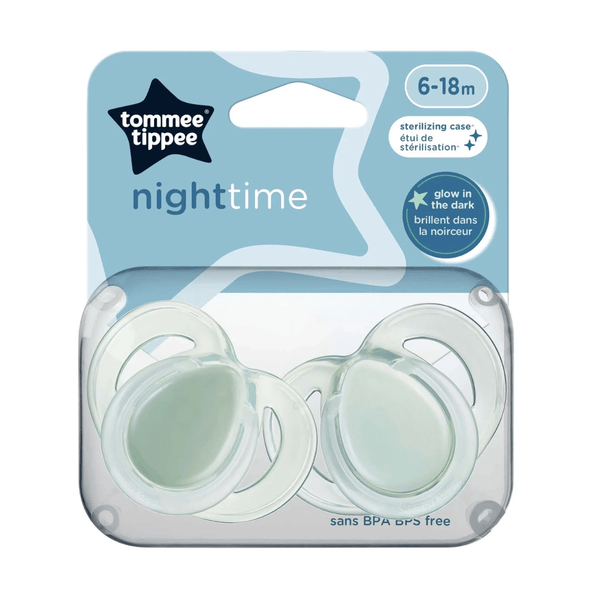 Tommee Tippee Night Time Glow in the Dark Pacifiers | 6–18 Months – Twin Pack - Nesh Kids Store