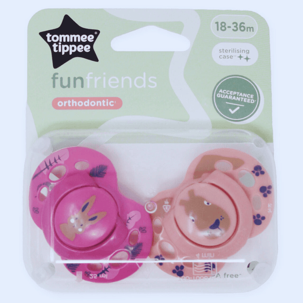 Tommee Tippee Soothers 18 - 38m Fun Friends – Twin Pack - Nesh Kids Store
