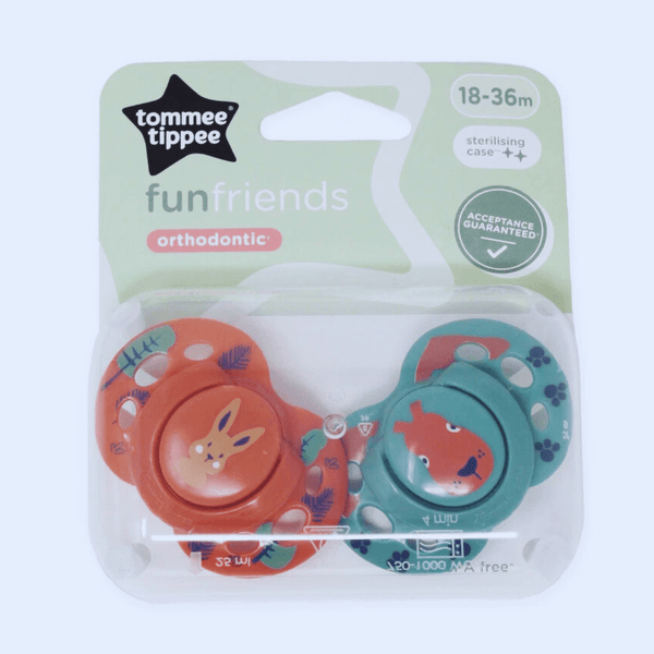 Tommee Tippee Soothers 18 - 38m Fun Friends – Twin Pack - Nesh Kids Store