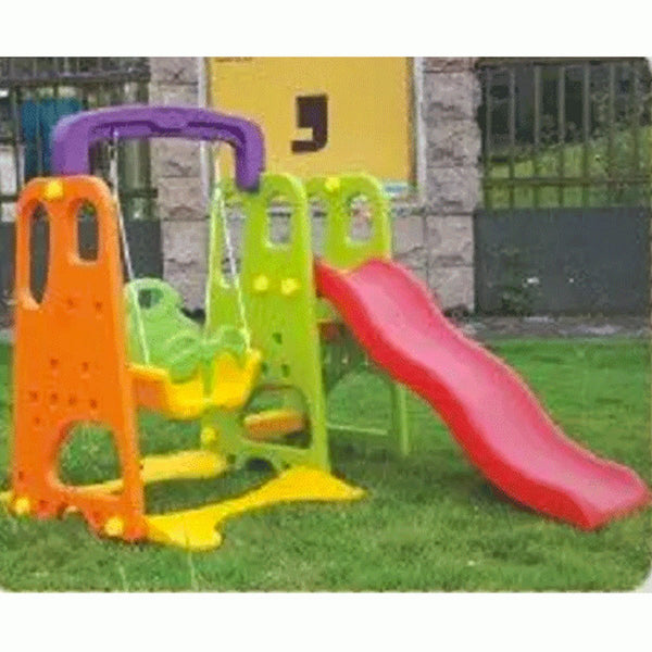 3 in 1 Children Playground with Swing Chair, Slide, Basketball Hoop - Green Panel - Nesh Kids Store