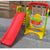3 in 1 Children Playground with Swing Chair, Slide, Basketball Hoop - Green Panel - Nesh Kids Store