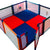 8 Panel Playpen with Gate (6.5ft Square Shaped) with Mattress - Nesh Kids Store