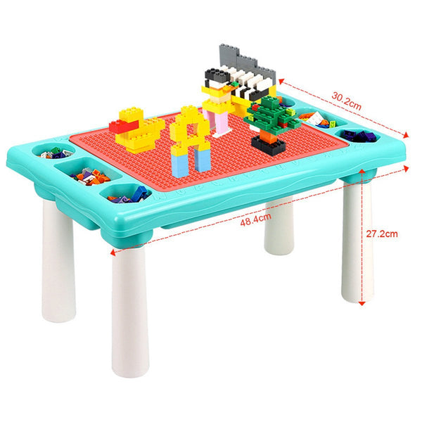 Children Multi Function Toy Blocks Table With 300pcs Building Block - Nesh Kids Store