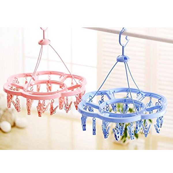 Circular (Flower Design) Laundry Drying Hanger with 24 Clips - Nesh Kids Store