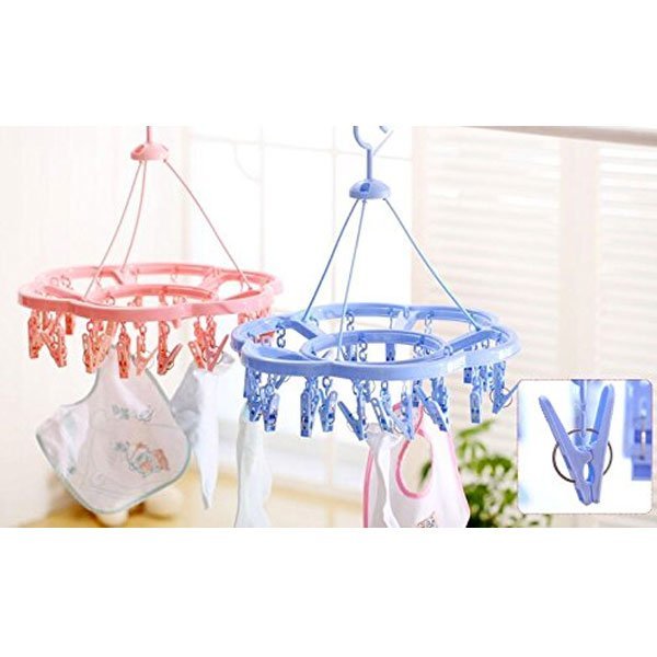 Circular Laundry Drying Hanger with 24 Clips - Nesh Kids Store