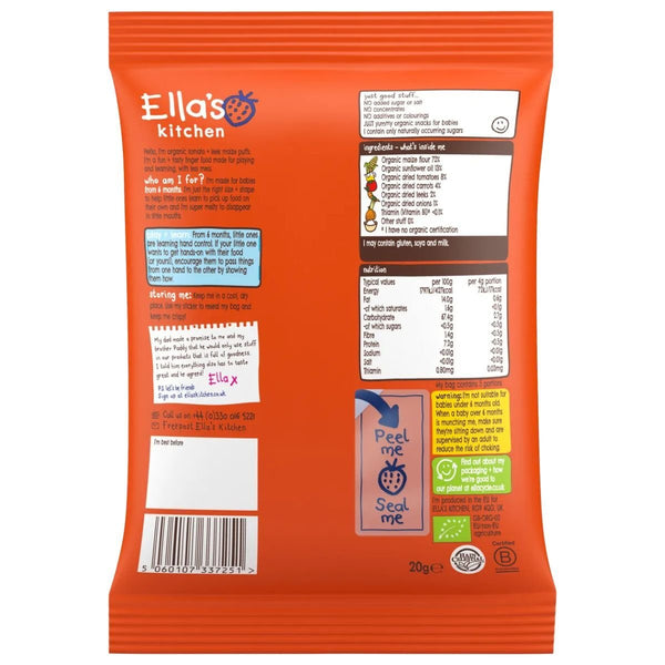 Ella's Kitchen Tomato and Leek Melty Puffs - Nesh Kids Store