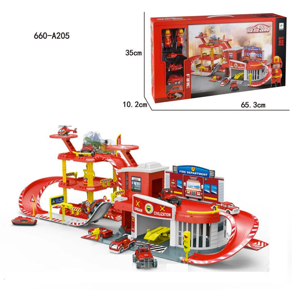 Fire Station Set - 82 Pcs - Nesh Kids Store