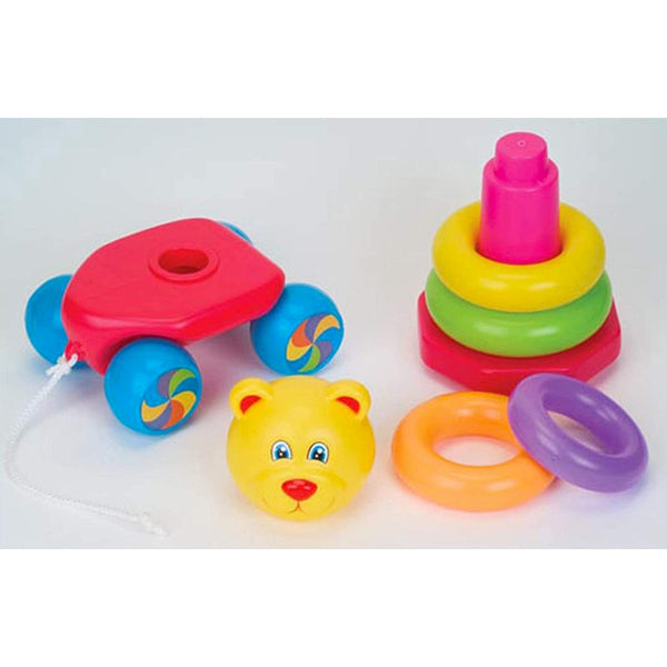Fun Time Pull Along Stacking Teddy - Nesh Kids Store