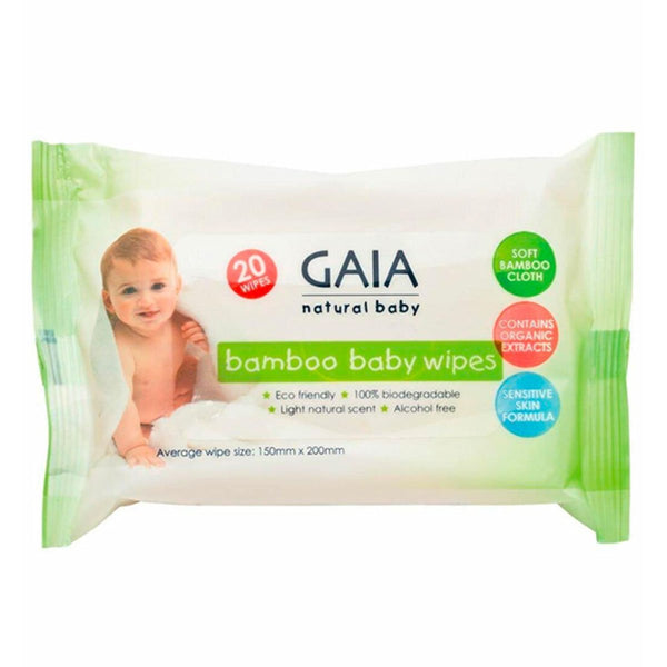 GAIA Natural Baby Bamboo Wipes 80 Wipes - Nesh Kids Store