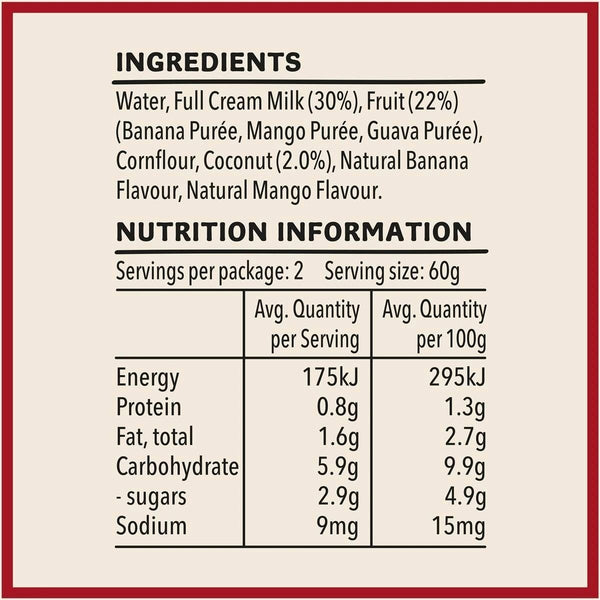 Heinz Tropical Custard Baby No Added Sugar Food Pouch 6+ Months 120g - Nesh Kids Store