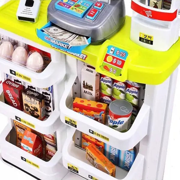 Home Supermarket Pretend Play Set Kids Play Set with trolley - Nesh Kids Store