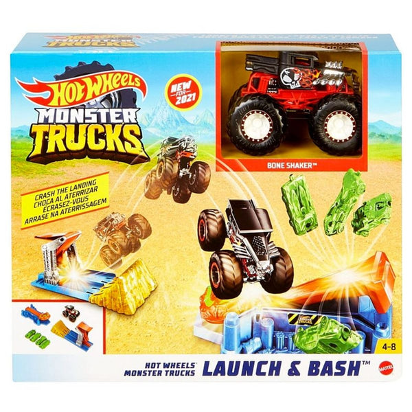 Hot Wheels Monster Trucks Launch and Bash Play Set - Nesh Kids Store