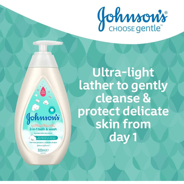 Johnson's Baby Cottontouch 2-in-1 Bath & Wash 500ml - Nesh Kids Store