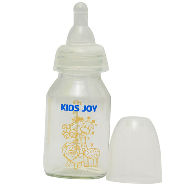Kids Joy Glass Feeding Bottle 120ml / 4oz - Nesh Kids Store