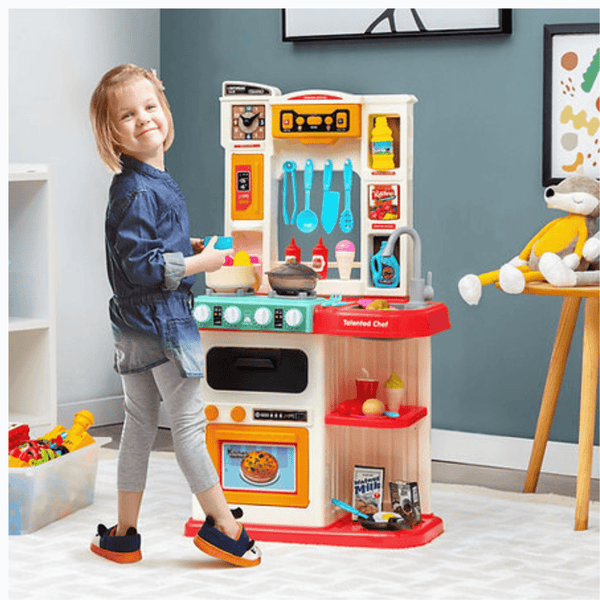 Kids Kitchen Playset with 65 Pieces Accessories (3+) - Nesh Kids Store