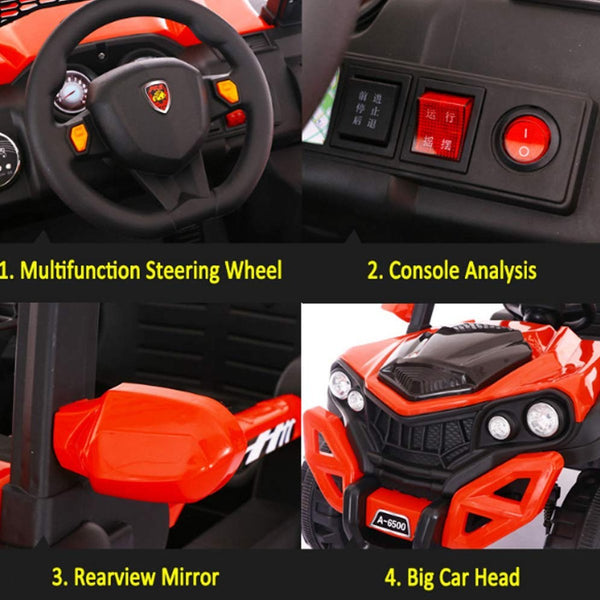 Kids Ride on Jeep with 12V Rechargeable Battery, Music, Lights and Remote Control - Nesh Kids Store