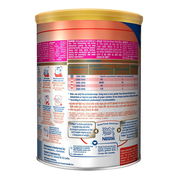 Nestle PreNAN Specific formula for feeding of Preterm and Low Birth Weight Infants, 400g Tin - Nesh Kids Store