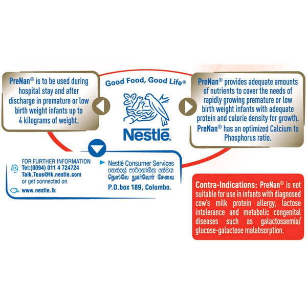Nestle PreNAN Specific formula for feeding of Preterm and Low Birth Weight Infants, 400g Tin - Nesh Kids Store
