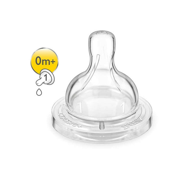 Philips Avent Classic+ Teat - 0M+ Newborn Flow (Twin Pack) - Nesh Kids Store
