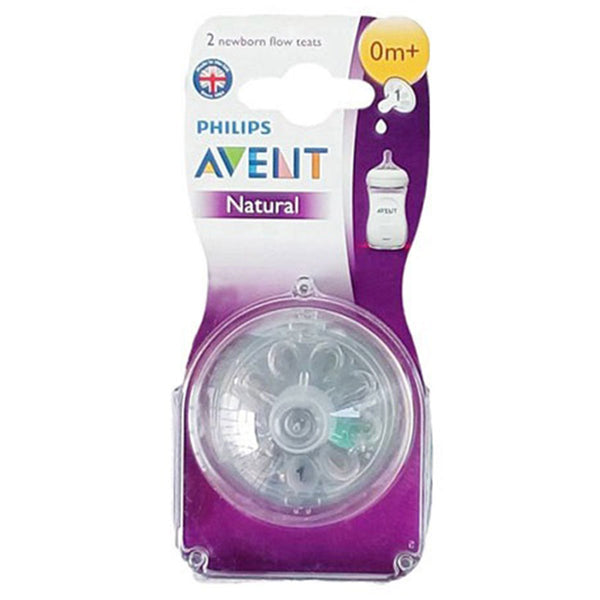 Philips Avent Natural Teat - 0M+ Newborn Flow (Twin Pack) - Nesh Kids Store